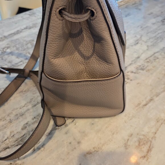 Tory Burch gray grain leather small back pack
